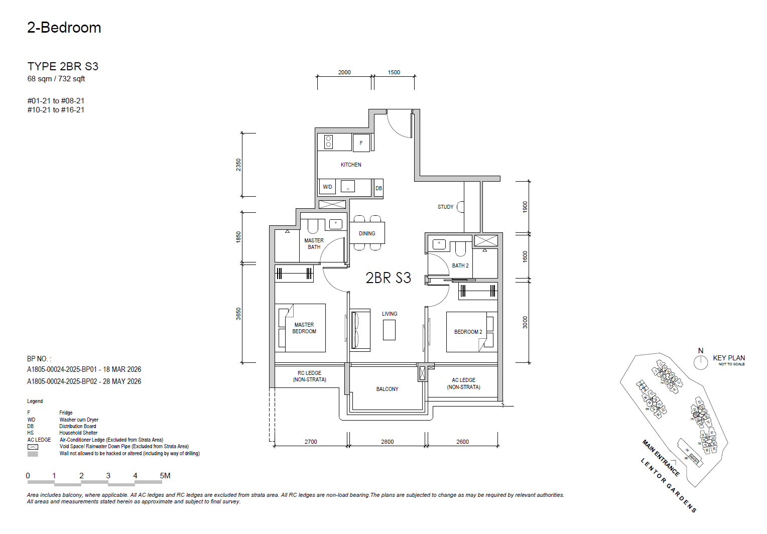 2 Bedroom + Study 3